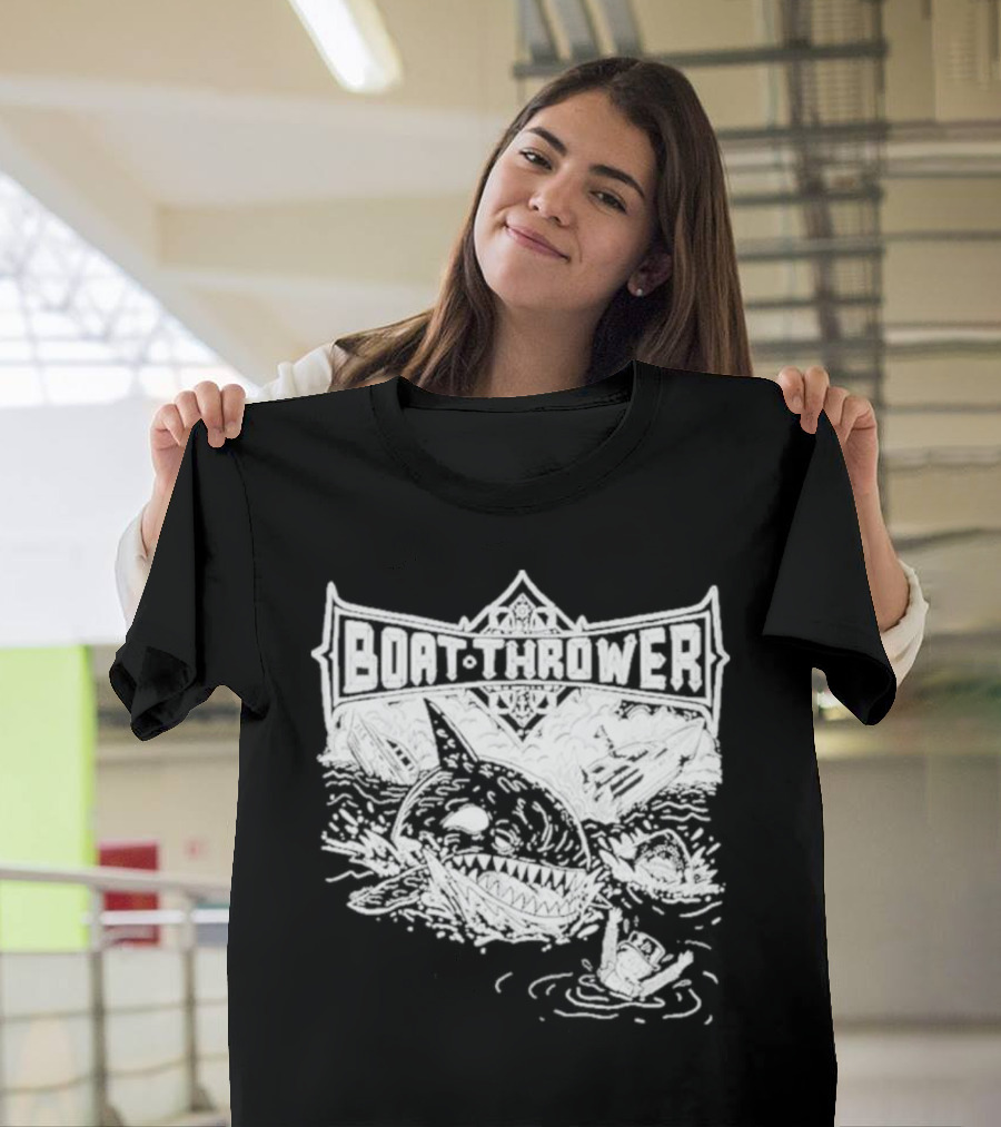 BOAT THROWER Shark Battle Adventure T-Shirt