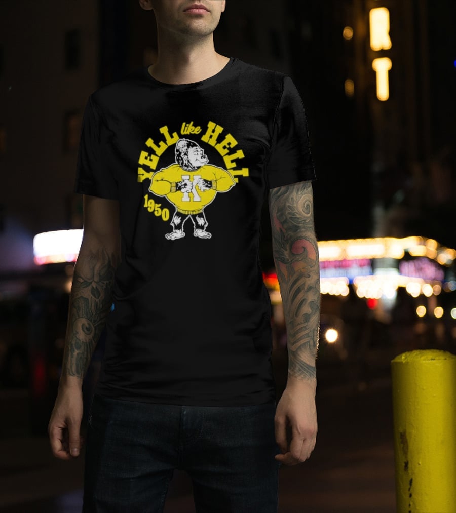 Gus The Gorilla Yell Like Hell Pittsburg State University 1950 Mascot T-Shirt