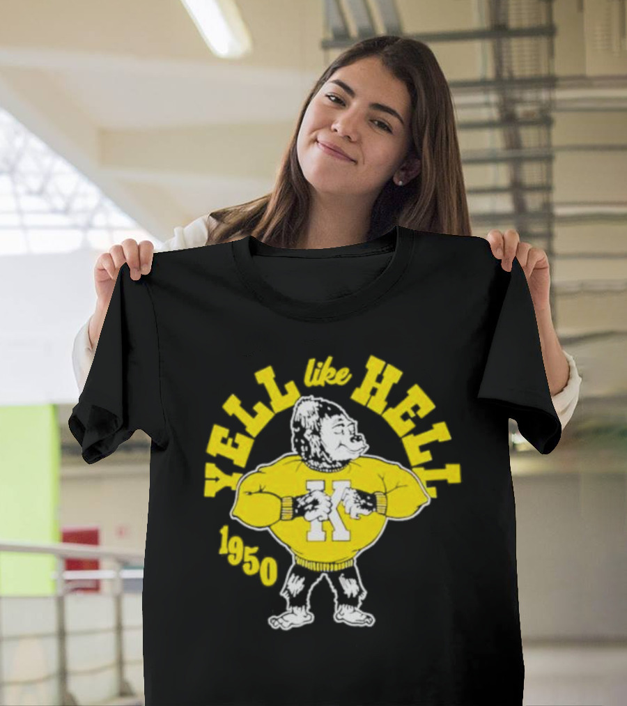 Gus the Gorilla Yell Like Hell Pittsburg State University 1950 Mascot T-Shirt