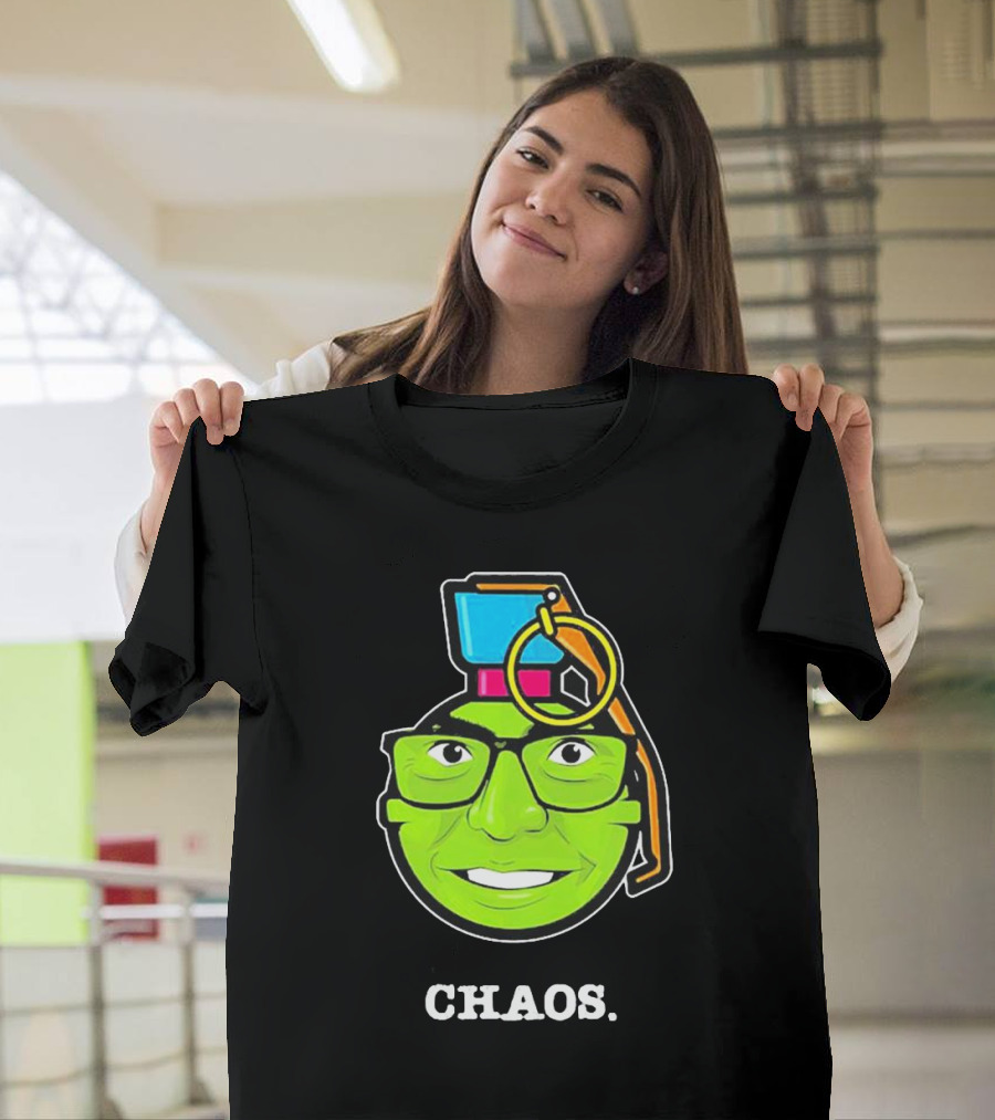Lebatard and Friends Store Chaos Grenade Icon with Glasses and Smile T-Shirt