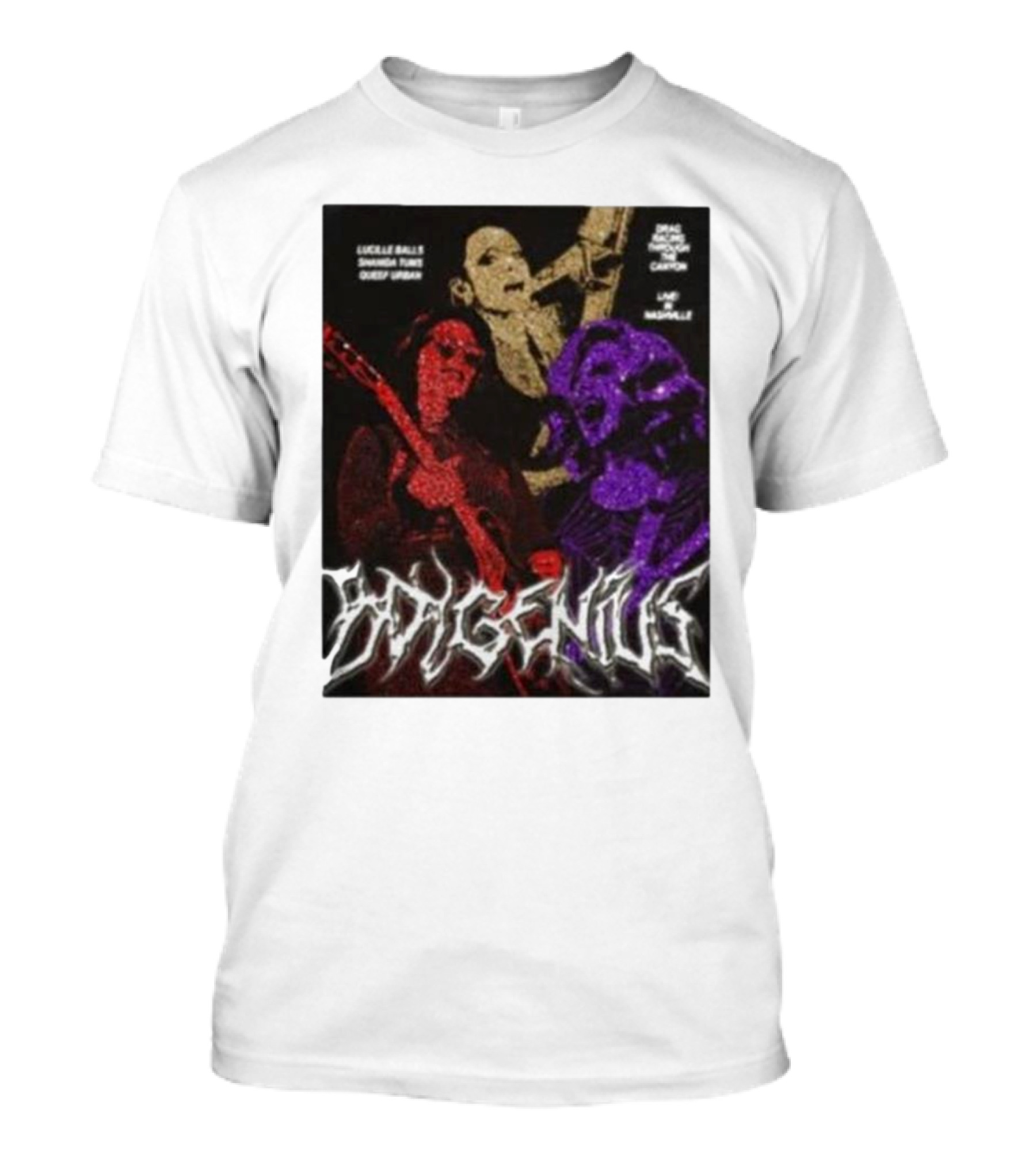 Boygenius Lucille Balls Shanida Tums Queef Urban Drag Racing Live In Nashville T-Shirt