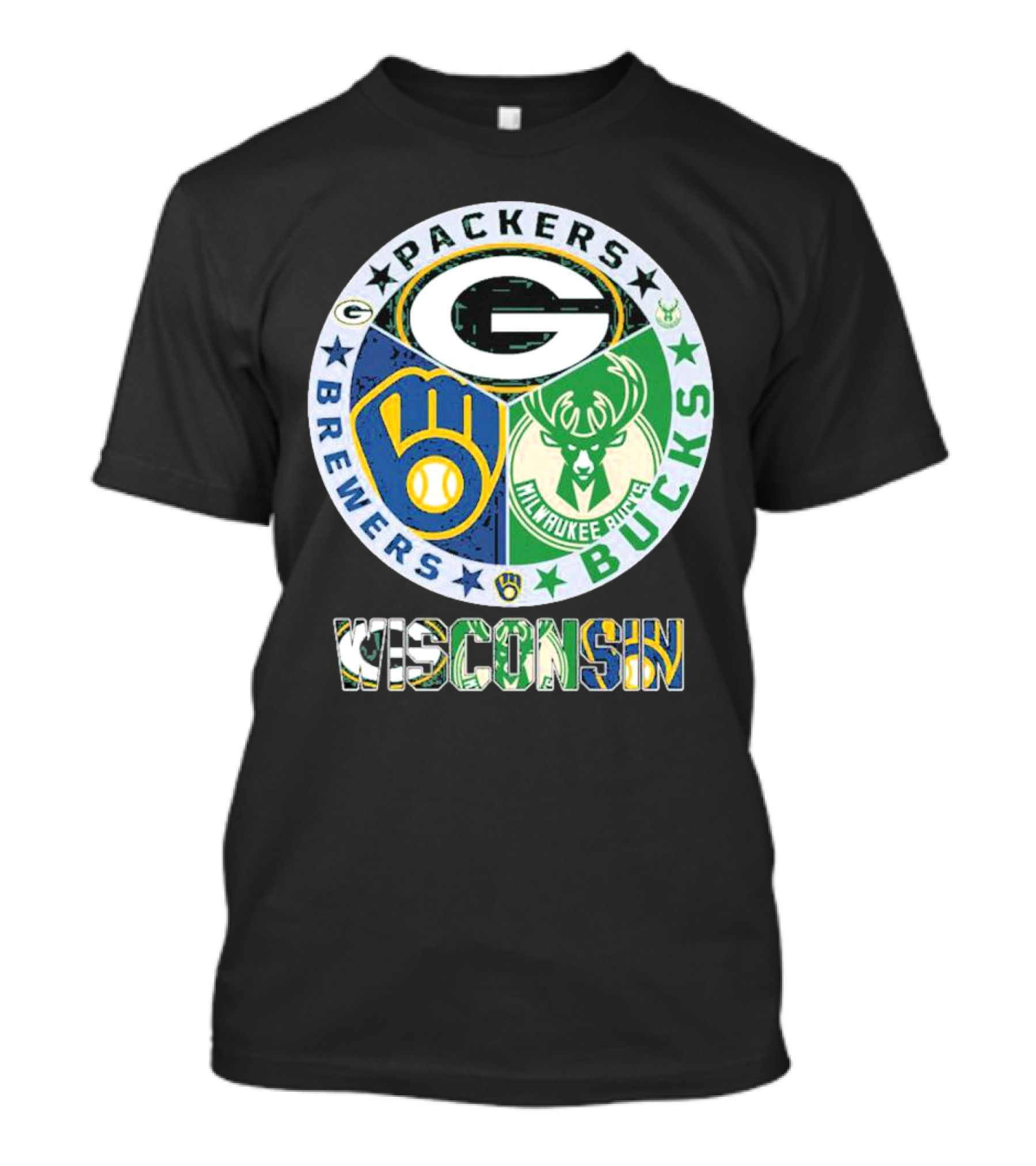 Packers Brewers Milwaukee Bucks Wisconsin T-Shirt