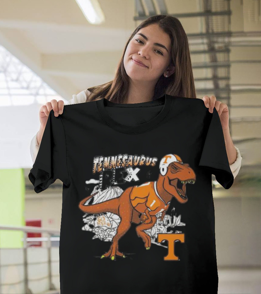 Tennesaurus Rex Football Dinosaur Tennessee Vols T-Shirt