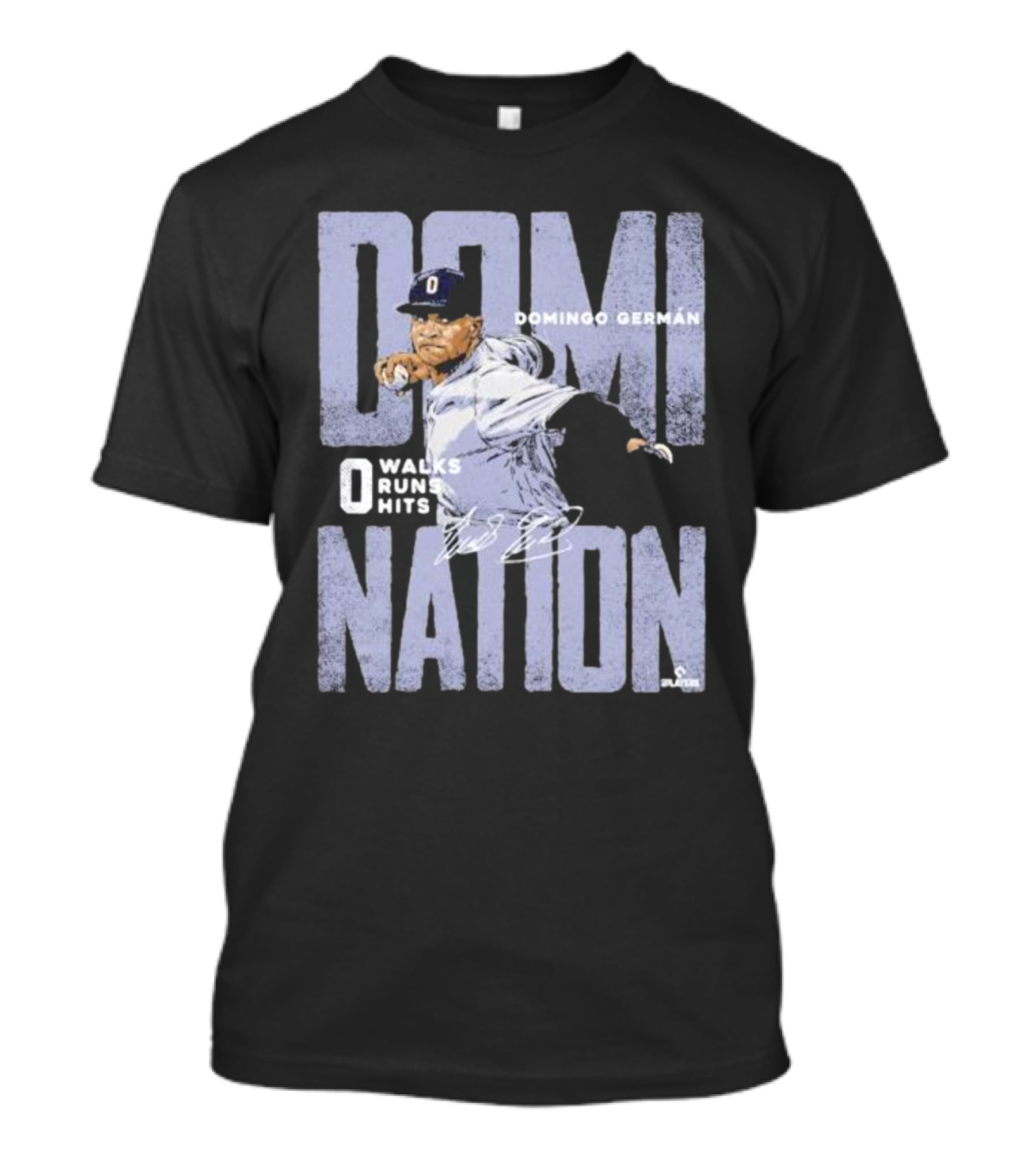 Domingo German New York Domination 0 Walks 0 Runs 0 Hits Perfect Game Signature T-Shirt