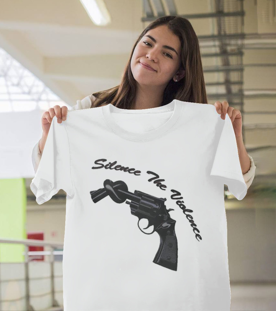 Baltimore Silence The Violence Knotted Gun T-Shirt