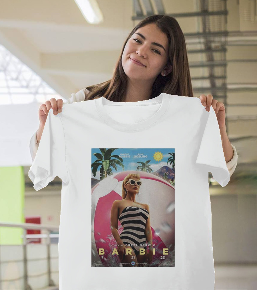Margot Robbie Ryan Gosling Barbie 7 21 23 A Film By Greta Gerwig T-Shirt