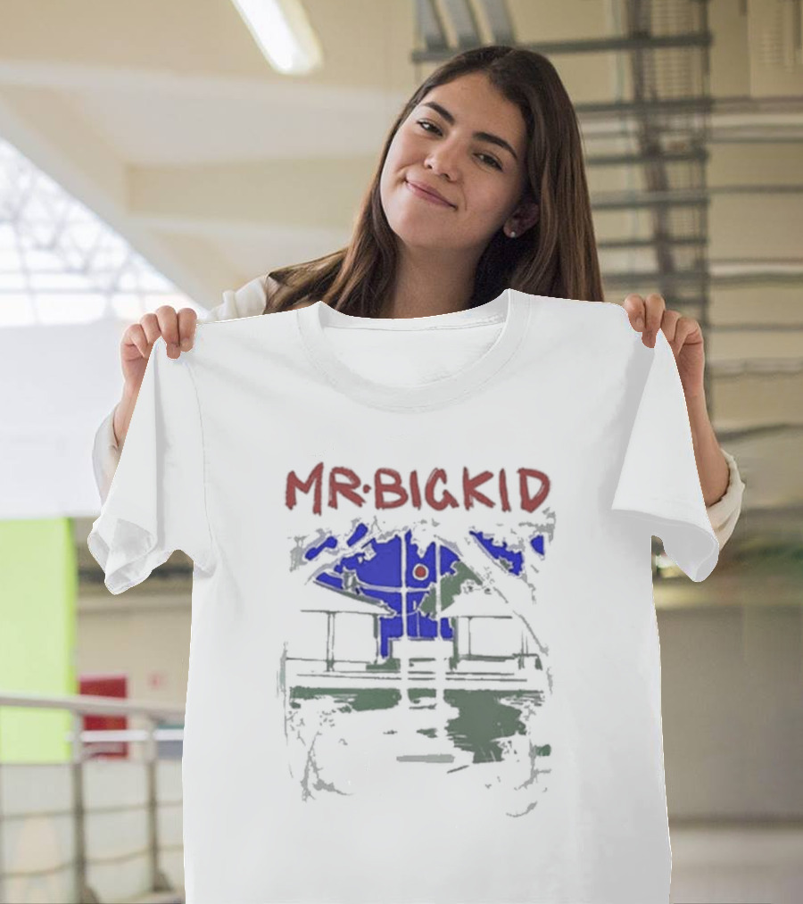 MR Big Kid Madcap Cabin In Blue Night Sketched Scene T-Shirt