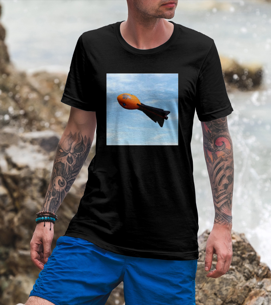 Football Guy Rocket Sky Launch T-Shirt
