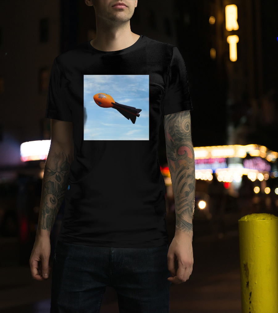 Football Guy Rocket Sky Launch T-Shirt