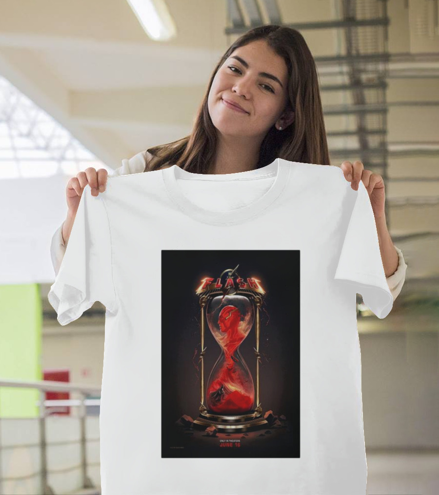 The Flash Movie Hourglass Art Only in Theaters June 16 T-Shirt