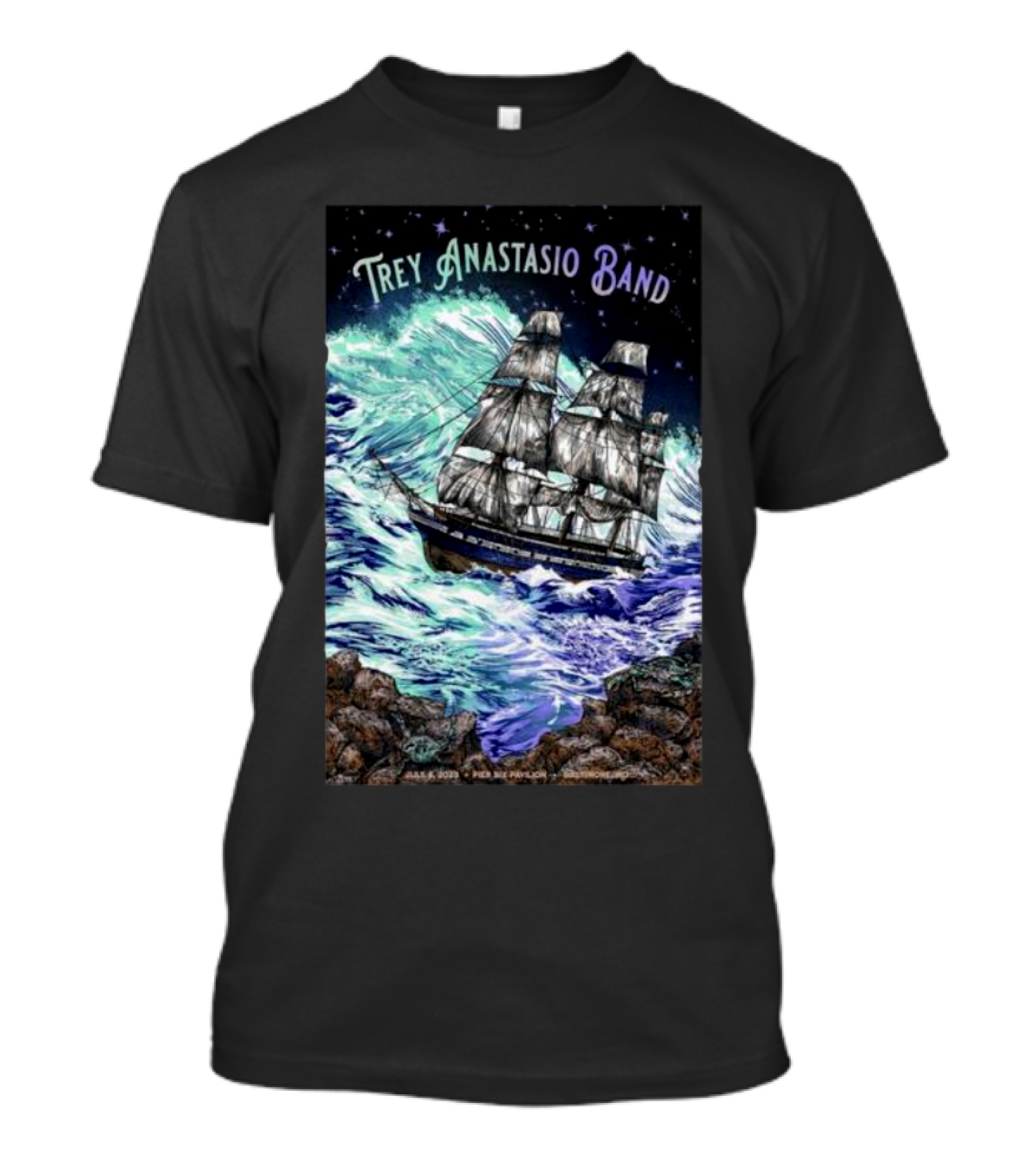 Trey Anastasio Band July 6 Ship In Stormy Sea T-Shirt