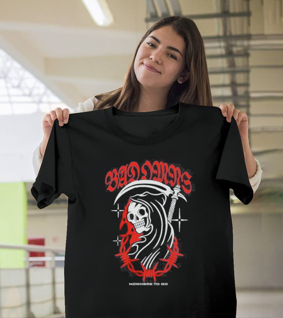 Bad Omens Nowhere To Go Grim Reaper Barbed Wire T-Shirt