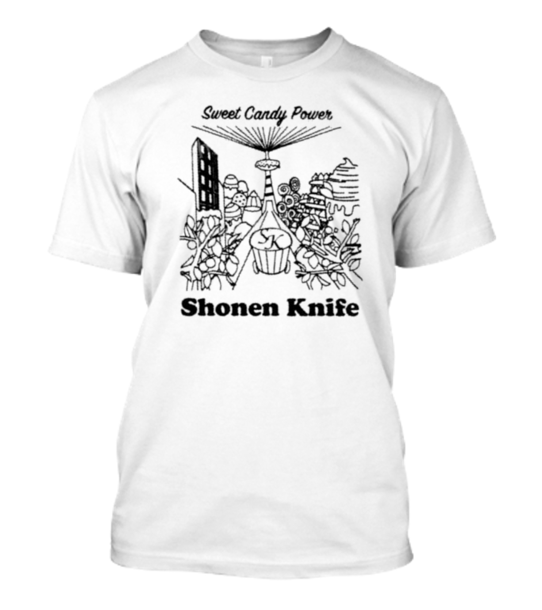 Sweet Candy Power Shonen Knife Skyline Cupcake Scenery T-Shirt