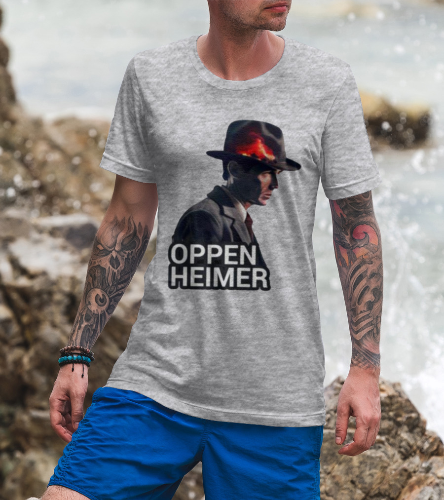 Oppenheimer Cillian Murphy Fiery Explosion Hat T-Shirt