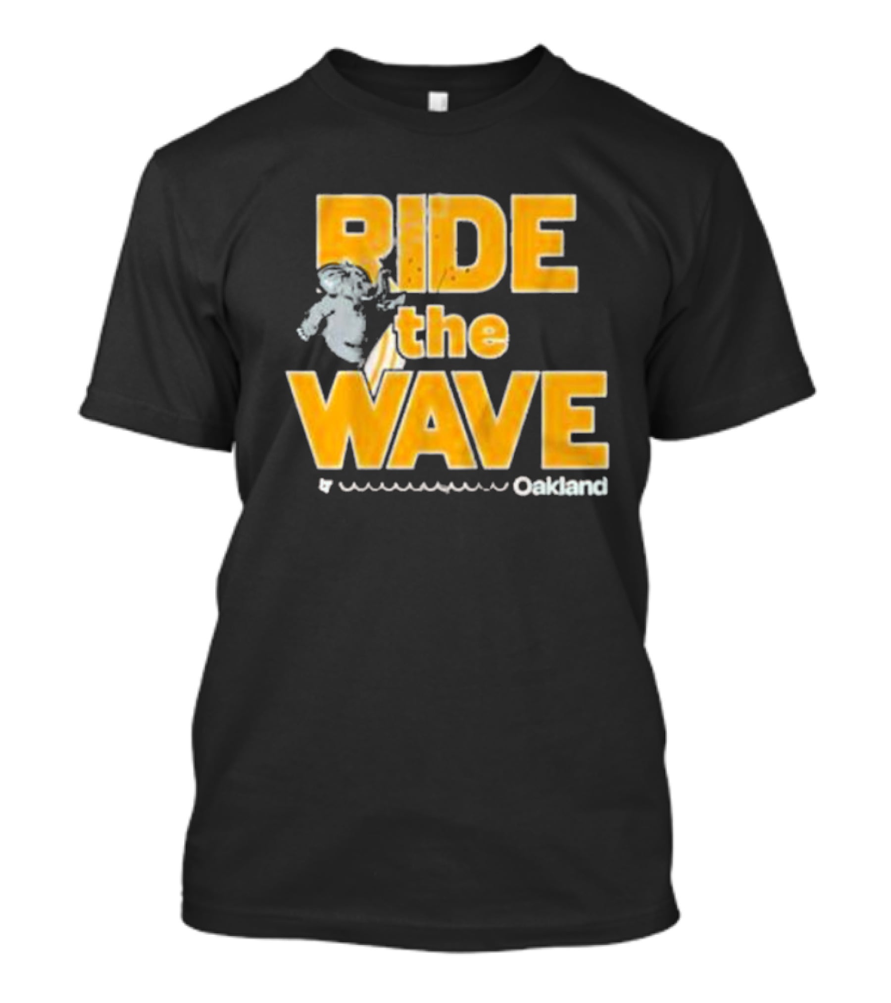 Ride The Wave Oakland Surf Elephant T-Shirt
