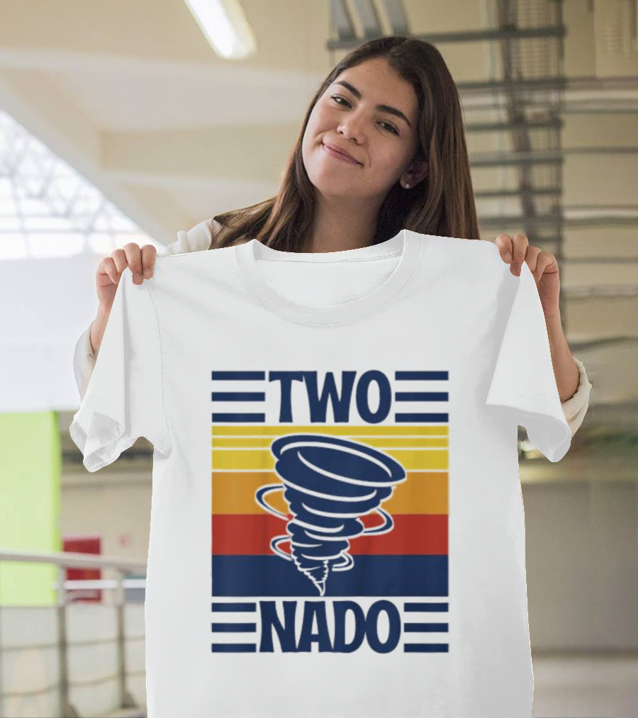 Two Nado Retro Tornado Stripe T-Shirt