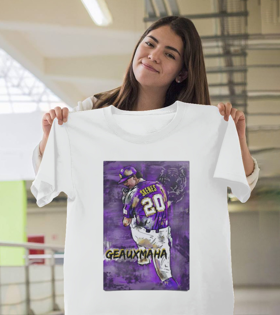 Paul Skenes Geauxmaha LSU Tigers Baseball T-Shirt