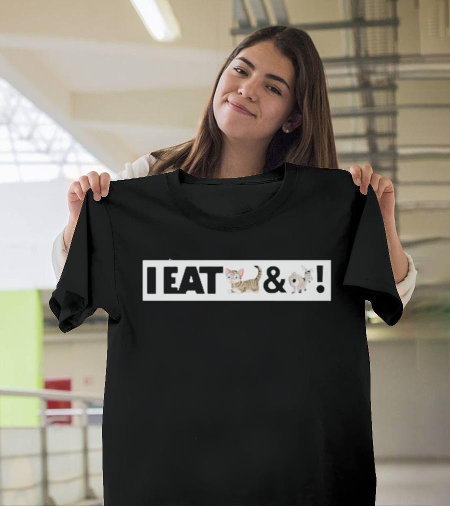 racyreecie I Eat Cat and Donkey Fun Expression T-Shirt