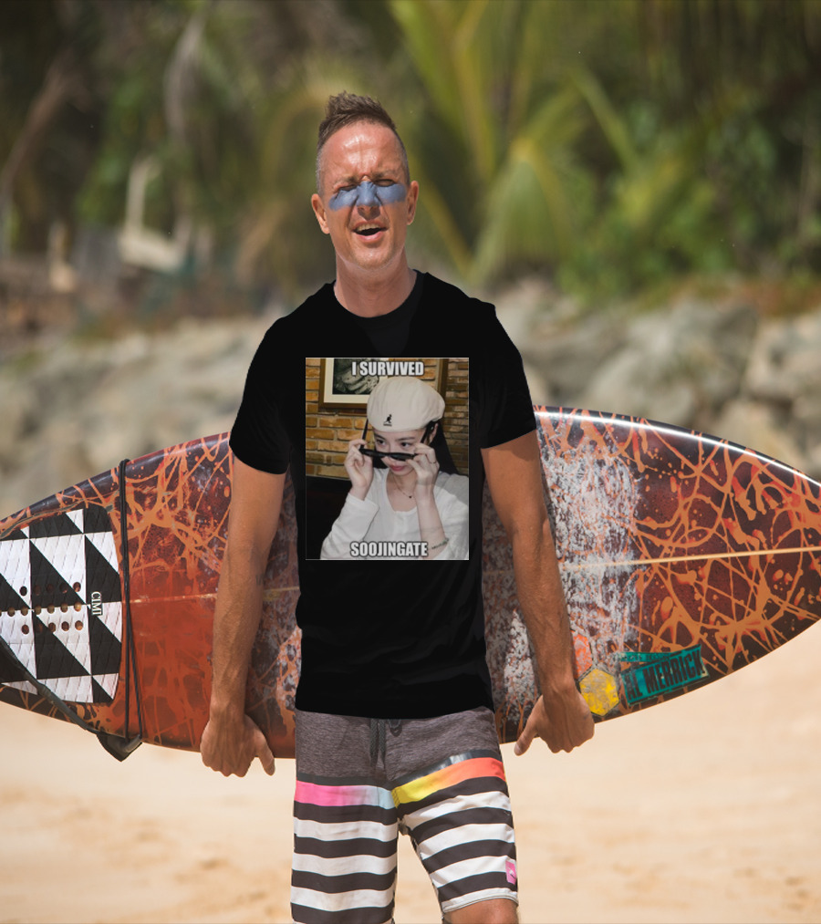 I Survived Soojingate Beret Sunglasses Meme T-Shirt