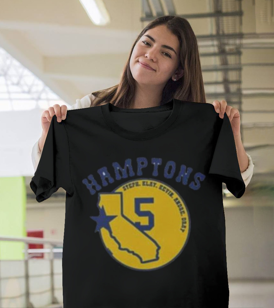Golden State Hamptons 5 Steph Klay Kevin Andre Dray California Star T-Shirt