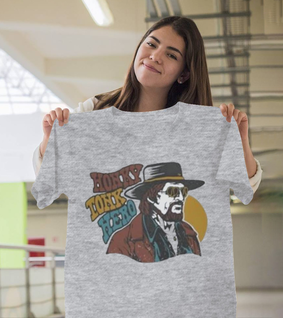 Waylon Jennings Merch Store Honky Tonk Hero T-Shirt