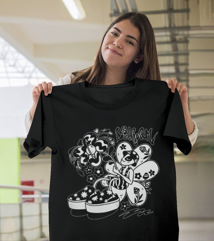 LSDREAM Merch Intergalactic Bloom Groovy Fairy With Floral Sneakers T-Shirt