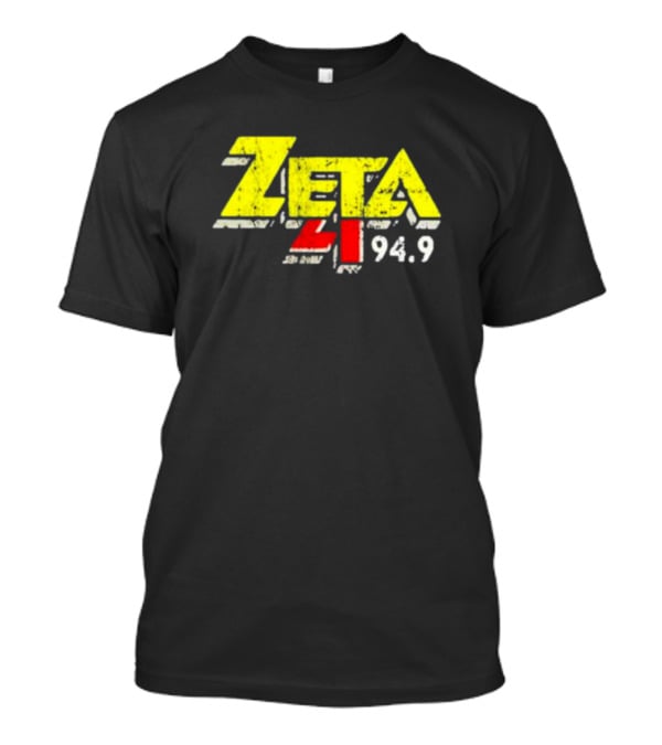 Zeta 41 Radio 94.9 Distressed Yellow T-Shirt