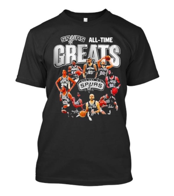 Spurs All-Time Greats San Antonio Legends NBA T-Shirt