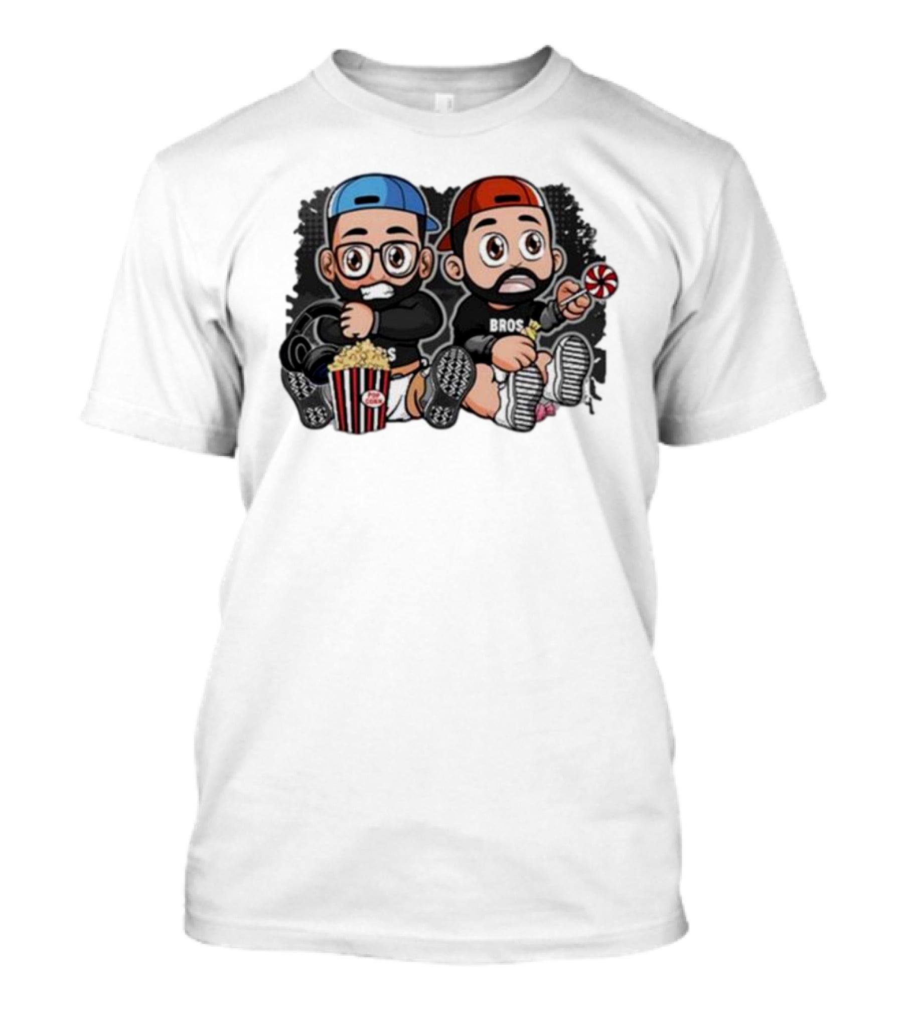 JK Bros Caca Babies Popcorn Lollipop Cap Duo Bros T-Shirt