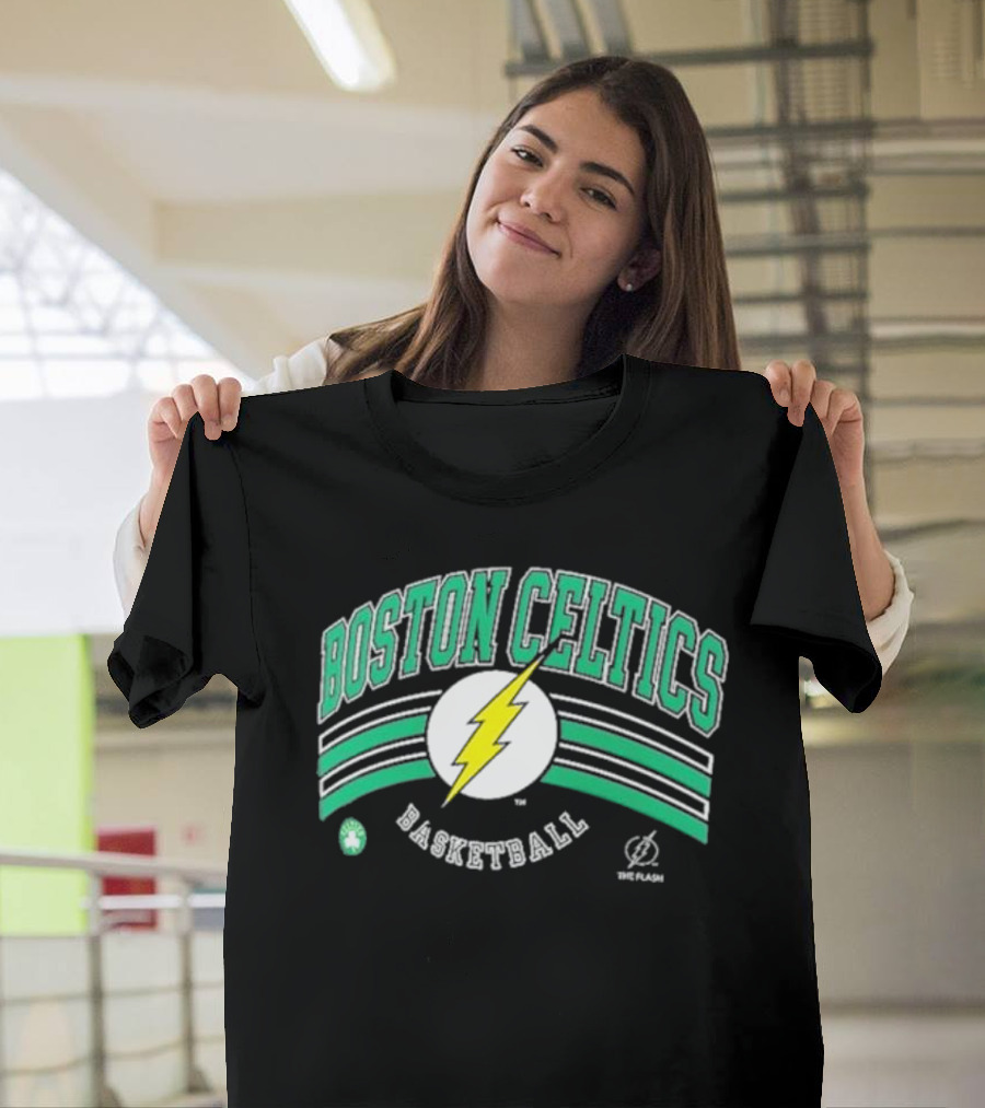 Boston Celtics The Flash Basketball Lightning T-Shirt