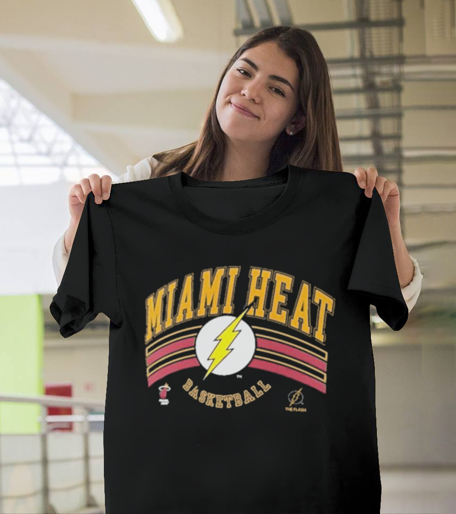 Miami Heat Basketball The Flash Fanatics Branded DC T-Shirt