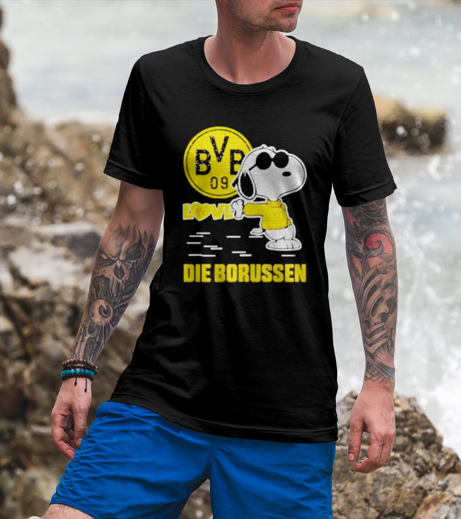 Snoopy Love BVB 09 Die Borussen Football Soccer T-Shirt