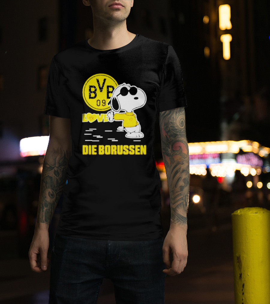 Snoopy Love BVB 09 Die Borussen Football Soccer T-Shirt