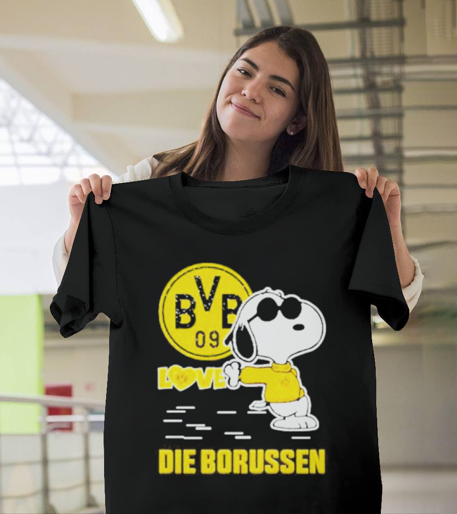 Snoopy Love BVB 09 Die Borussen Football Soccer T-Shirt