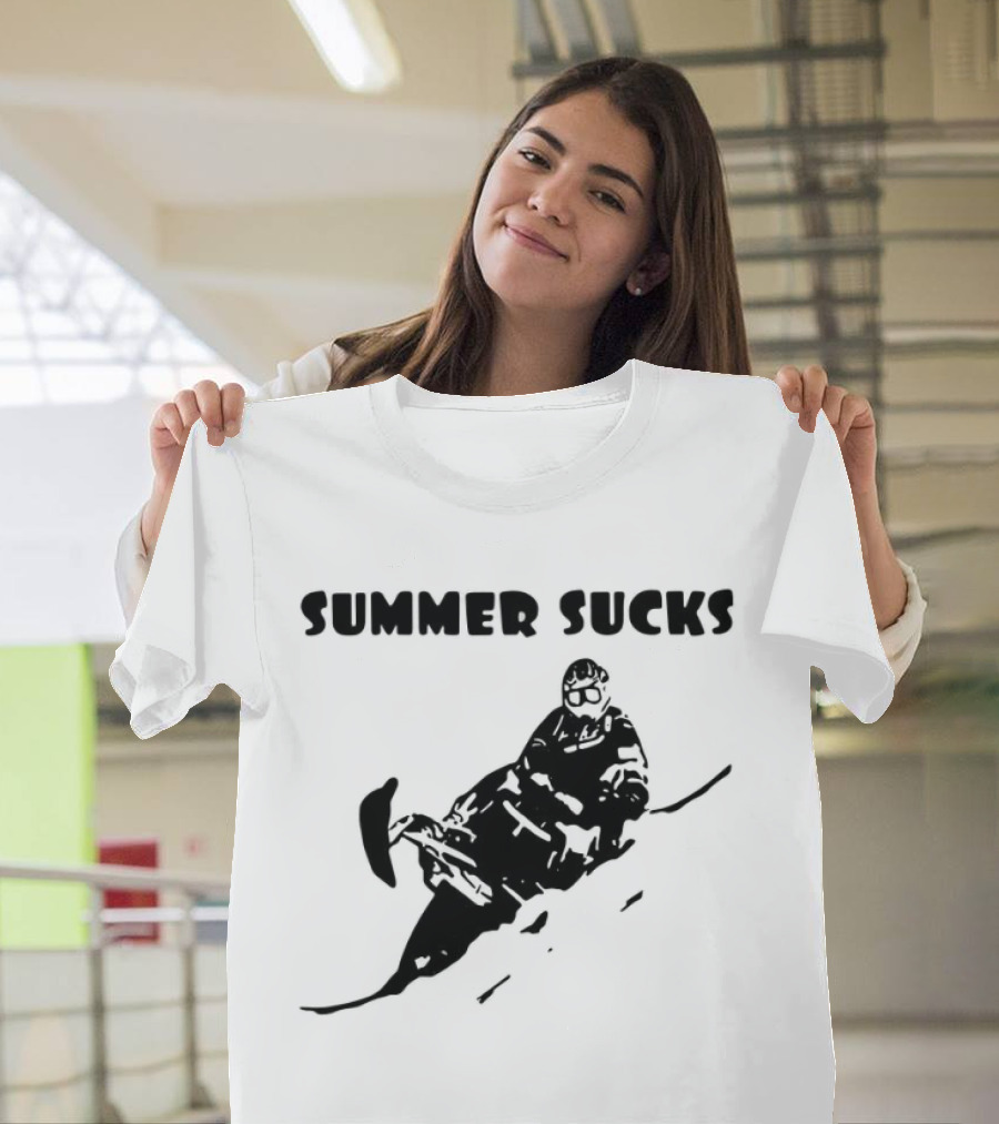 Snowmobile Rider Declares Summer Sucks T-Shirt