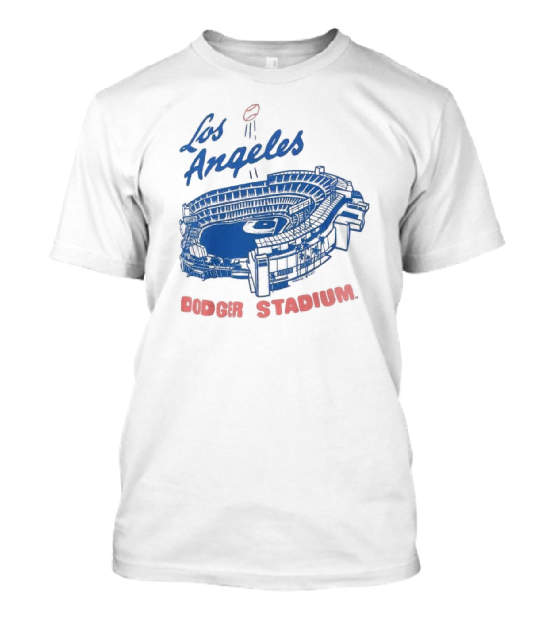 Los Angeles Dodger Stadium Homage Tri-Blend Gray T-Shirt