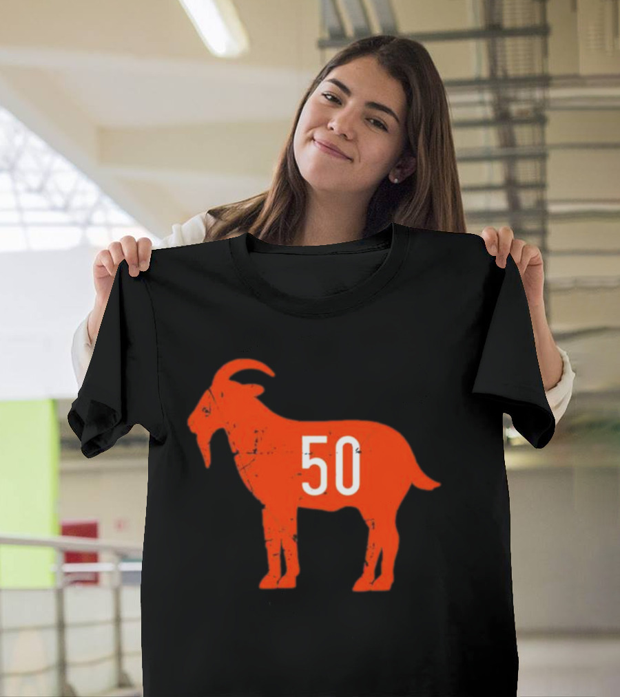 Mike Singletary Goat 50 Chicago Football Fan Iconic Number Legend T-Shirt