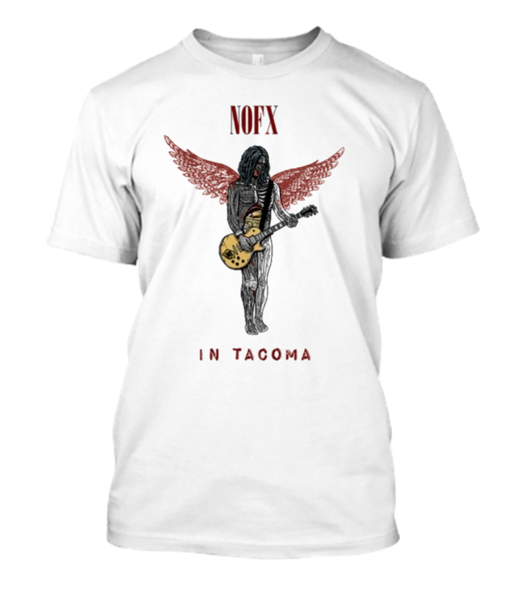 NOFX In Tacoma Angel Winged Guitarist T-Shirt
