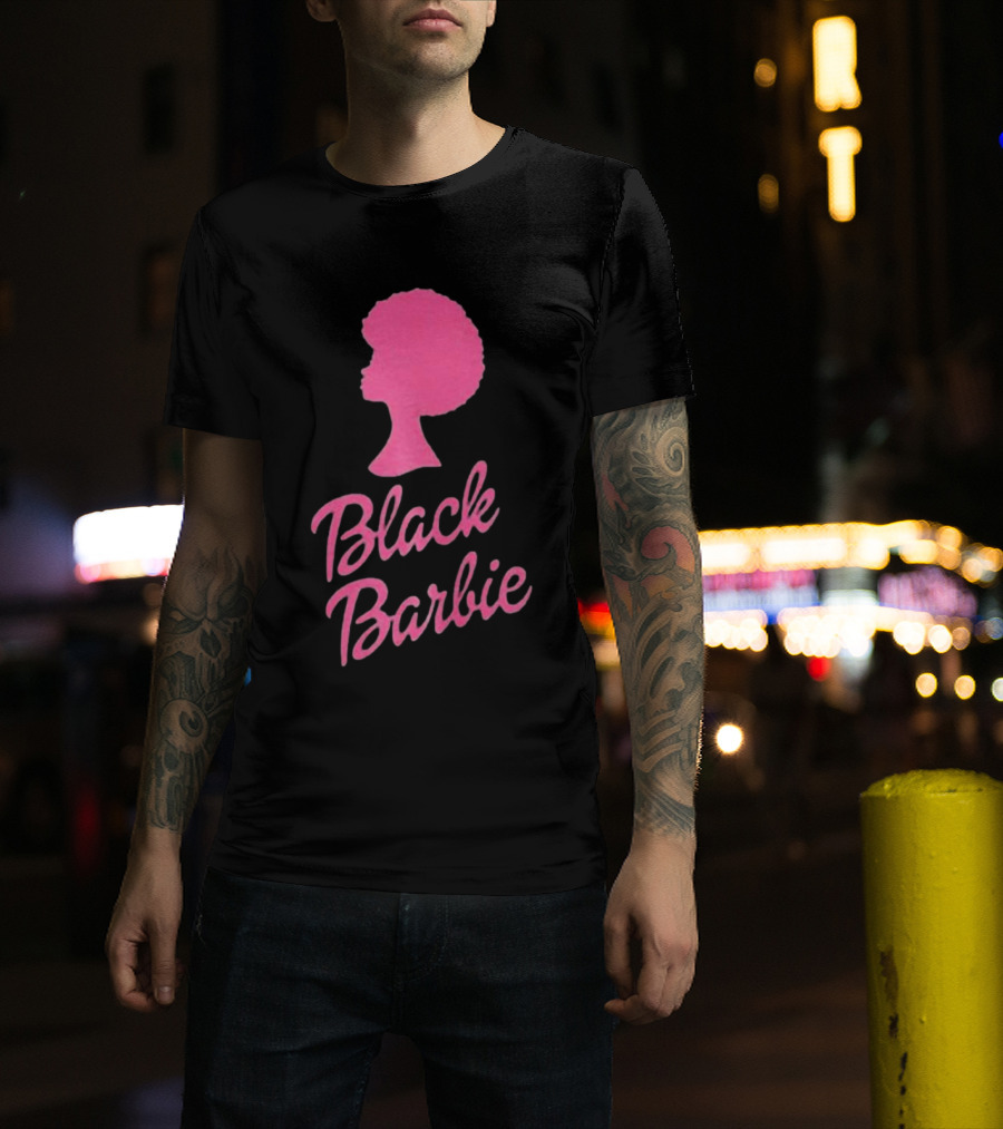 Black Barbie Afro Fan T-Shirt
