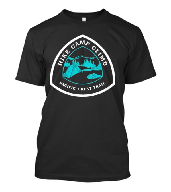Hike Camp Climb Pacific Crest Trail Adventure Badge T-Shirt