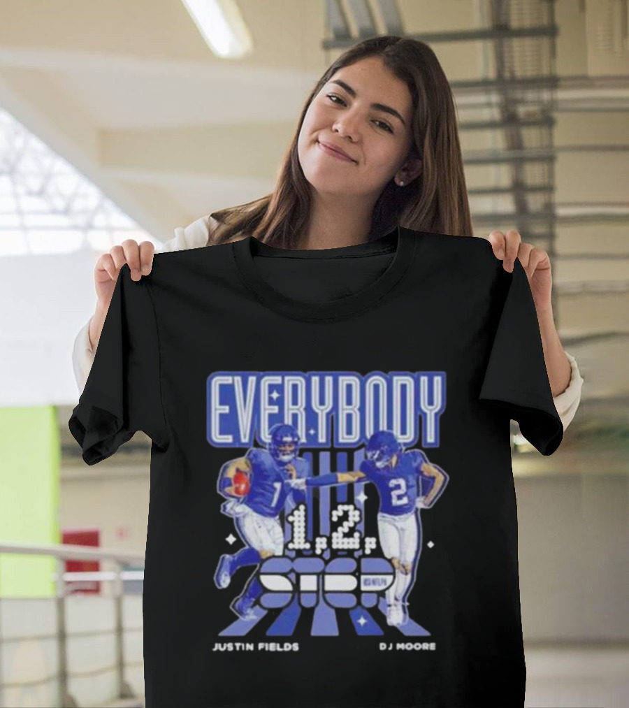Everybody 1 2 Step Justin Fields DJ Moore Chicago Bears T-Shirt