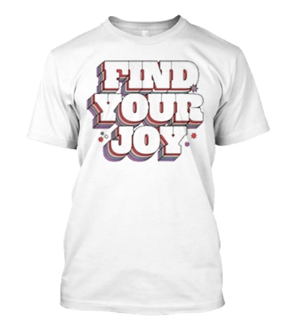 FIND YOUR JOY Retro Multicolor 3D Lettering T-Shirt