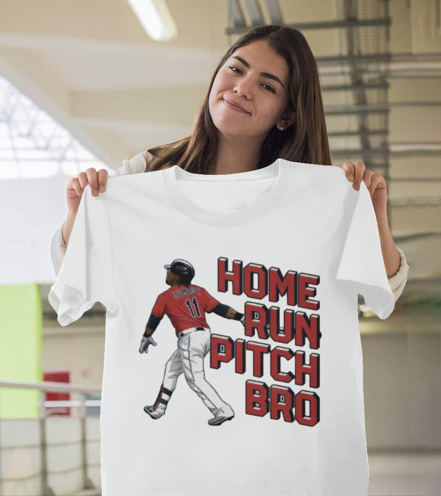 Home Run Pitch Bro Baseball Swing Vintage Red And Black T-Shirt