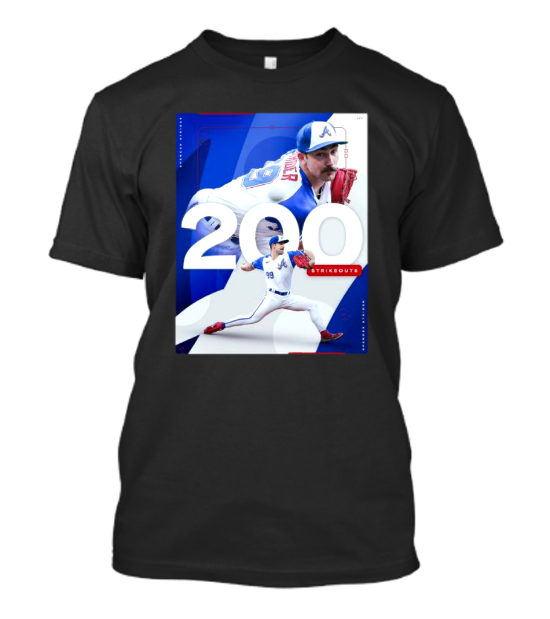 Spencer Strider 200 Strikeouts Season Braves Pitcher Milestone T-Shirt