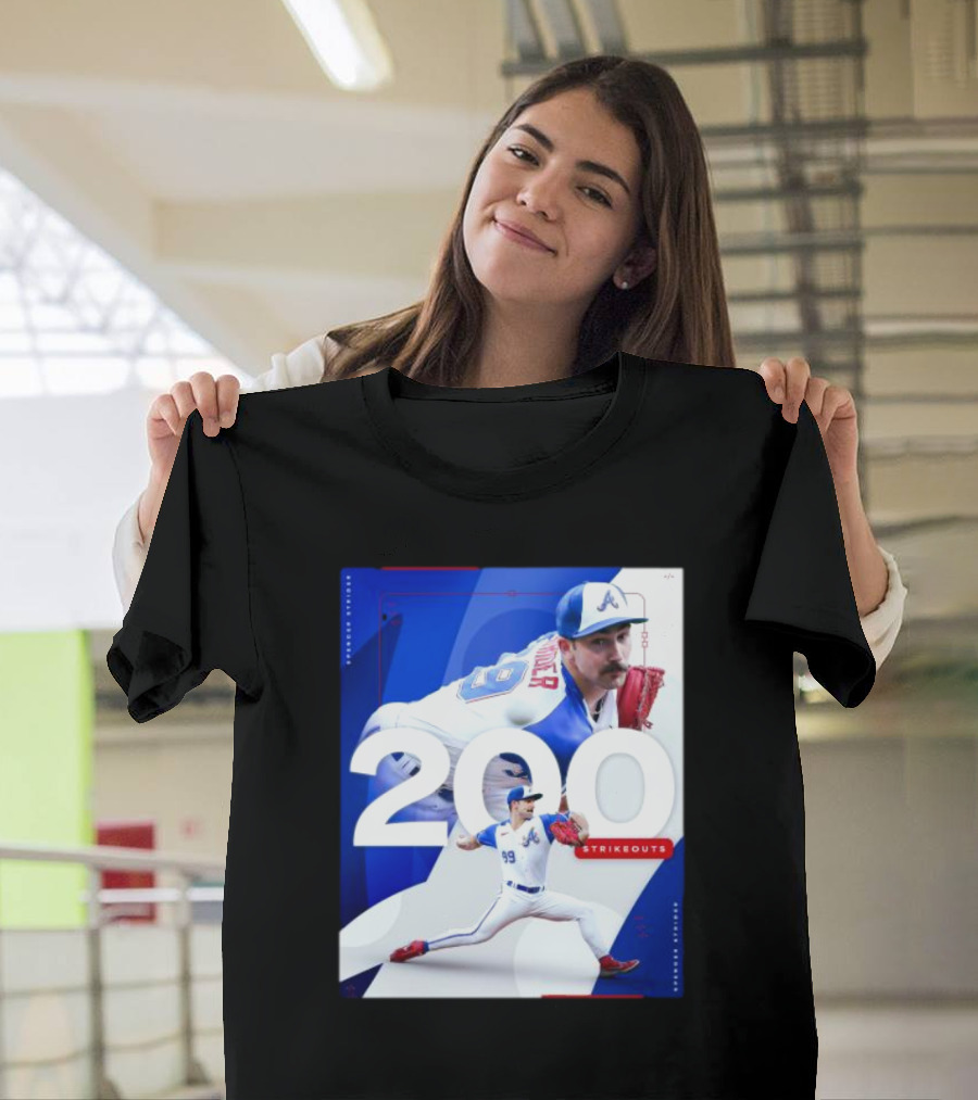 Spencer Strider 200 Strikeouts Season Braves Pitcher Milestone T-Shirt