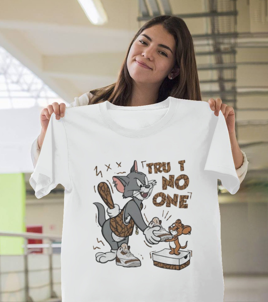 Jordan 3 Palomino Trust No One Tom And Jerry Sneakers T-Shirt