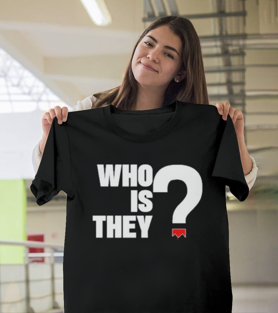 Who Is They Red Bookmark Question Mark T-Shirt