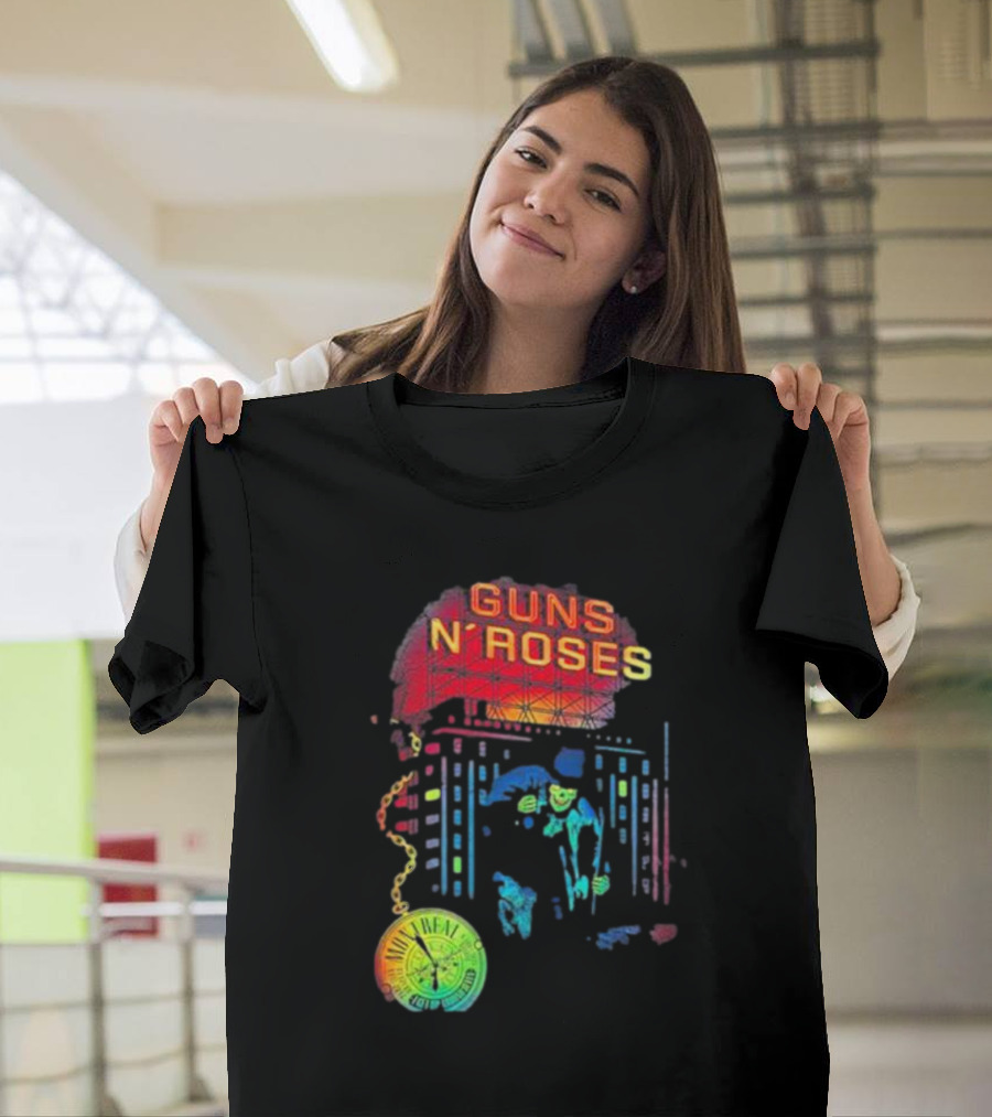 Guns N’ Roses Montreal Reflective Pocket Watch Buildings T-Shirt
