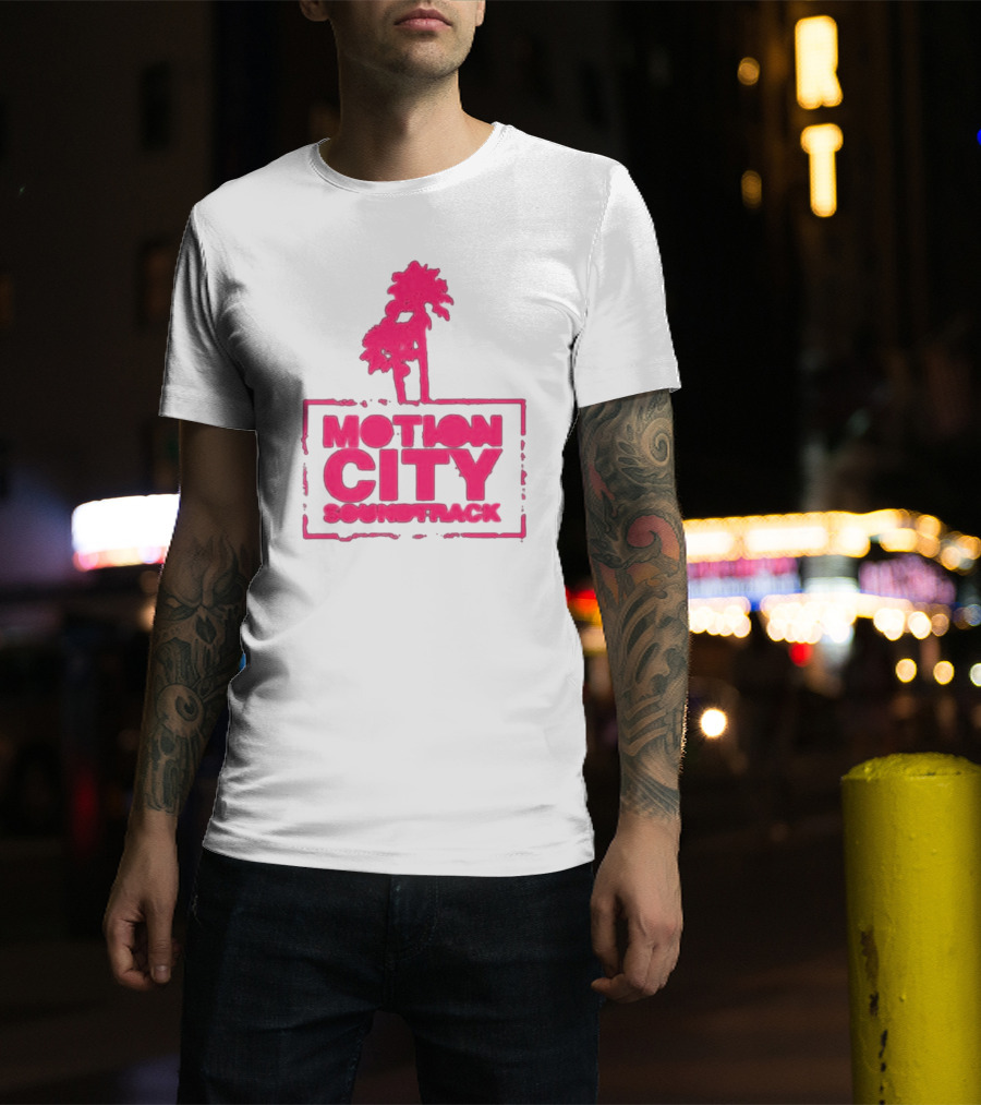 Motion City Soundtrack Pink Palm Tree T-Shirt