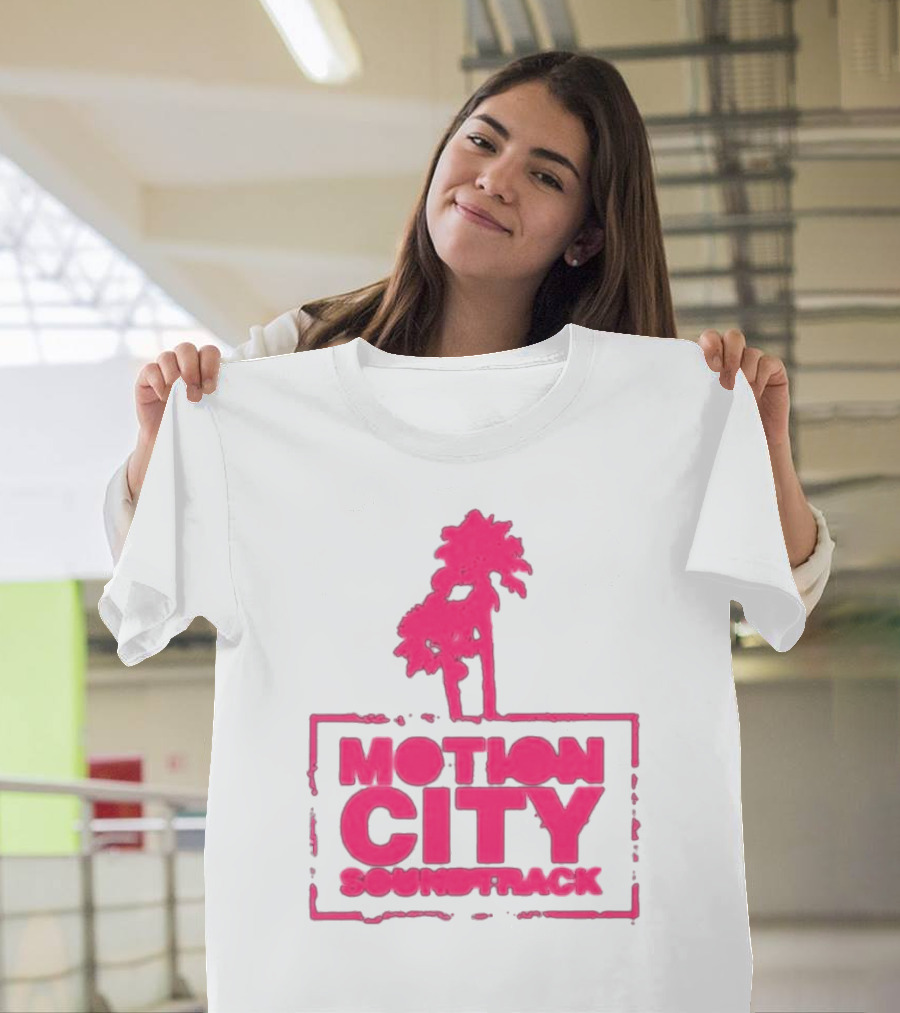 Motion City Soundtrack Pink Palm Tree T-Shirt